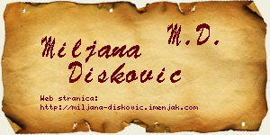 Miljana Dišković vizit kartica